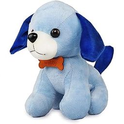 Webby Soft Animal Plush Standing Dog Toy 20cm, Blue-image-22