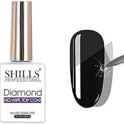 SHILLS PROFESSIONAL Uv Led Soak Off Finish Diamond No Wipe Top Coat Gel Polish Clear 15 Ml Diamondtopcoat-9