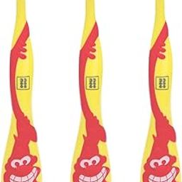 Mee Mee Soft Bristles Kids Toothbrush (Red/Yellow, Pack of 3)-image-53