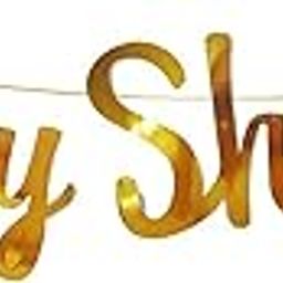 Party Propz Gold Baby Shower Banner - Baby Shower Decoration - Golden Banner (Cardstock)-image-58