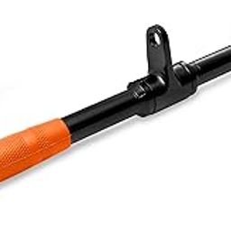 SQUATZ LAT Straight Pull Down Bar - Non-Slip Handles Cable Attachment with Revolving Swivel, Fit Nicely for all Cable Machine Systems, for Muscle Building, Exercises Triceps Back Muscles-picture-22