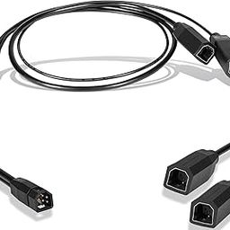 yourour 720101-1 9 M SIDB Y 9-Pin Side Imaging Dual Beam Splitter Cable Compatible with Humminbird models That utilize 455kHz/800kHz, MEGA Imaging and MEGA Imaging+ frequencies-17