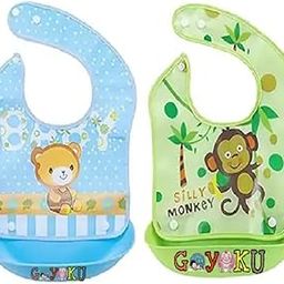 YOS TRENDZ Kids Food Catcher Bib | Waterproof, Silicone Baby Bib with Pocket | Easy to Clean & Adjustable |-image-97