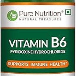 Pure Nutrition Vitamin B6-1900mcg (Pyridoxine HCl) – 120 Veg Capsules | Supports Energy, Immune & Brain Health | Maintains Eye Health & Nervous System Function-image-49