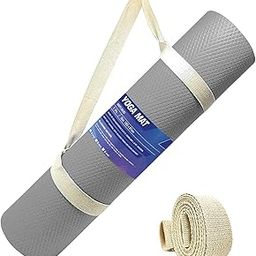 STRAUSS EVA Yoga Mat with Carry Strap | Non-Slip Exercise Mat for Home & Gym | Eco-Friendly, Lightweight & Durable Workout Mat | Ideal for Yoga, Pilates, Fitness | Suitable for Men & Women, 4mm (Grey)-picture-31