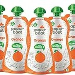 Paper Boat Orange Juice, Enriched with Vitamin D, No Added Preservatives and Colours (Pack of 9, 150ml each)-84