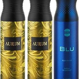 Ajmal Aurum & Aurum & Blu Deodorant Spray - For Men & Women (200 ml, Pack of 3)-35