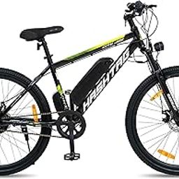 Geekay Hashtag Electric 26t Steel Frame 17 inch Dual disc NonGear Mountain Bicycle - Black Green for Unisex Adults Ideal Height 5Ft-6Ft | 85% Fitted Rest Easy Self-Assembly-picture-4