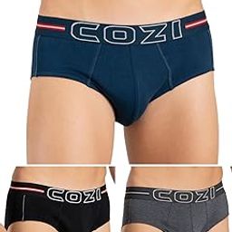 lux cozi Men's 100% Cotton Brief (Pack of 3) (Color & Prints May Vary)-picture-30