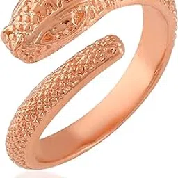 memoir Pure Copper Nagdevta Snake Adjustable Open End Free Size Finger Ring - Animal Jewellery for Men and Women(ORGS5985)-picture-13