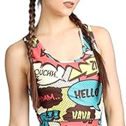 Women Stylish Sleeveless Scoop Neck Printed Mid Length Crop Top-image-86