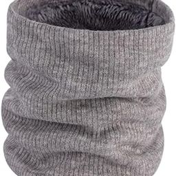 Winter Neck Warmer Women Men Thermal Snood for Snowboarding Bicycling Biking Light Gray | Scarves & Wraps-image-6