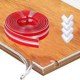 SUHOMMY Protective Kit for Corners and Edges, Silicone Edge Protection, Protective Strip Edge 10 mm x 3 m + 4 Corners, Anti-Collision Strip for Children Safety-image-90