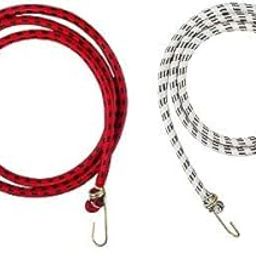 Multipurpose Ultra Flexible High Tension Stretchable Rope Hook for Cloth Hanging Drying Packing Luggage Strap Wrapping Bungee Rope Luggage Strap Bungee Cord 12 MM and Lenth 2mtr Metal Hooks 2pc-picture-4