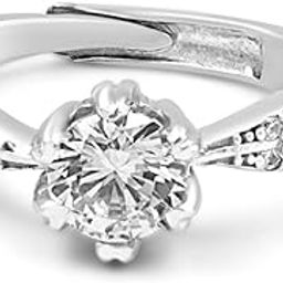 Hallmark Certified 925 Silver Solitaire Propose Ring | Elegant, Fashionable & Adjustable | For Women & Girls | Certified and Adjustable | Premium Box-image-61
