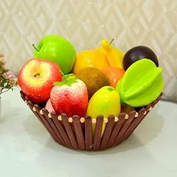 Reiki Crystal Products Mix Fruits Artificial Fruits Mix Apple, Banana, Peach, Orange, Mango, Strawberry, Pear, Kiwi, Sharifa, Plum, Green Apple, Carambola Fruits (Pack of 12 pc)-image-2