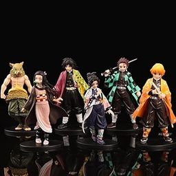 Demon Slayer Anime Action Figure Superhero Collectible Merchandise Toys for Kids, Car Dashboard Decor & Gifting Figurines (Demon Slayr Set of 6pcs 15cm Standing)-image-52
