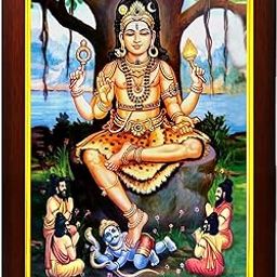 zig zag God Dakshinamurthy/Dakshinamoorthy Photo Frame For wall/room Size Medium (9.5 x 13.5 inches, Acrylic Glass) Brown-14