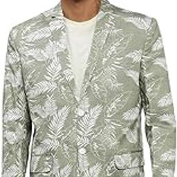 SHOWOFF Men's Notched Lapel Sea Green Single-Breasted Slim Fit Blazer-SOBLZ-84-1_Seagreen-image-91