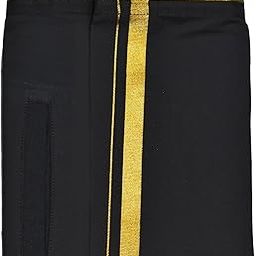 Men's Cotton Welcro Dhoti/Gold Zari Pocket Vesti/Free Size Adjustable for all size (28"- 44") (Single Dhoti)-18