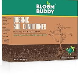 Bloombuddy Humic Acid (75%) & Fulvic acid (10%) for Plant Organic Soil Conditioner | Plant Fertilizer for Potted Plants | Plant Growth Enhancer, Improves Plant Root System (800gm)-picture-22