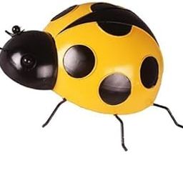 THE STYLE SUTRA Mini Metal Ladybug Fence Hanger Wall Hanging Outdoor Garden Decor Yellow x2-image-96