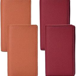 PU LEATHER Key Pouch Size 15 cm pack of 4 Key Pouch case Wallet Keychain Key pouch holder Men & Women Durable Bank Locker (Brn:Maroon)-picture-26