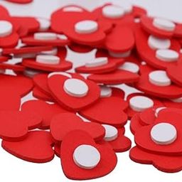 THE STYLE SUTRA® 100Pcs Wooden Red Heart with Tape for DIY Craft Decoration| Crafts | Multi-Purpose Craft Supplies | Crafting Pieces | Wooden Pieces | |-image-22