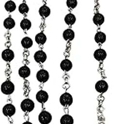 Glass Rosary Beads Chain Necklace with Jesus Cross Pendant | Necklace For Men and Women | Certified & Authentic Chain | Stylish & Fancy Neckpiece for All Occasion�-10