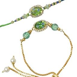 Bhaiya-Bhabhi Rakhi,Couple rakhi set, Designer Rakhi for Bhaiya bhabhi,Lumba rkhi for Bhabhi-0056-image-67