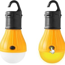 ELBME Sleep Aid Camping Light Bulbs Soft Amber Yellow Color Bug Resistent Portable Hanging Lantern for Kids,Baby,Camping,Hiking,Fishing,Decoration,Gift.(Batteries Not Included) 2 Pack-image-78