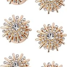 ™ 6 Pieces Cufflink Trendy Rhinestone Button Covers for Party Business Wedding Style B | Cufflinks | Mens Jewelry-12