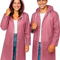 EVA Pink Rain Coat for Women Waterproof Pack of 1 | Foldable Poncho for Men & Women | Reusable, Lightweight & Durable Rain Card Style Coat-image-96