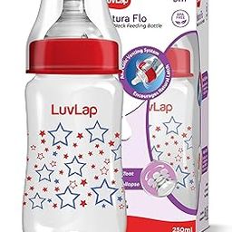 LuvLap Anti-Colic Wide Neck Natura Flo Baby Feeding Bottle, 250ml, New Born / Infants / Toddler upto 3 years, Stars, BPA Free-14