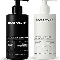 Root botanie FOLLIWISE Anti-Pollution Dandruff & Frizz Care Combo | Scalp Cleanser + Conditioner Flake Control, Scalp Comfort & Frizz Management | pH-Balanced, Urban Care | Men & Women | 400ml-18