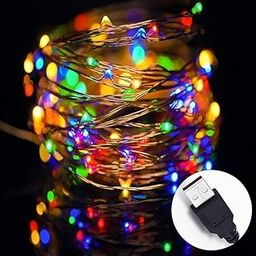 Lexton 5 Metre Copper String Led Light | USB Sourced for Indoor & Outdoor Decorations, Diwali, Christmas, Wedding, Party, Lawn (Pack of 1, Multicolor)-image-80