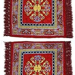 Pooja Asan mat/Prayer mat Pack of 2multicolor-image-89