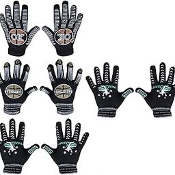 Printed Black Warm Winter Full Finger Cold Weather Gloves For Women (Pack of 4)-image-39