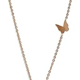 Rose Gold Stainless Steel Dual Butterfly Charm Pendant for Women (Rose Gold)(YCFJPD-283BTRF-RG)-image-25