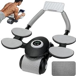 Brikipth Automatic Rebound Abdominal Wheel - Portable Abdominal Rebound Wheel - Basic Exercise Equipment with Timer and Cell Phone Holder for Women and Men for Strengthening-picture-26