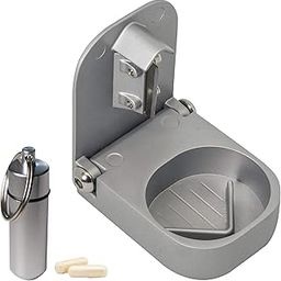 Pill Cutter Splitter with Pill Box by Pill Mill - Blade That Will Never Dull - Grip Handle Cuts Small or Large Pills with Ease - Light and Durable Tablet Divider - Perfect Medicine Slicer for Travel-image-55