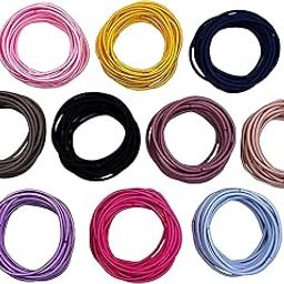 Baby Hair Ties Multicolor Baby Girls Hair Ties Finger Hair Ties Thin Hair Ponytail Holder Hair Accessories for Baby Girls Newborn Infants Toddlers ?2CM in Diameter 100Pieces?-image-97