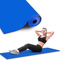 Yoga mat for Women, Yoga Mat for Men, Exercise Mat for Home Workout, Anti Slip Yoga Mat Workout, Yoga Mat For Kids, Gym Mat for Workout at Home (4mm, Blue)-image-50