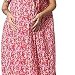 Women Maternity or Feeding Nightgown Soft and Comfortable Nighty Pure Cotton Green Color-image-58