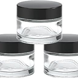 50 Ml Clear Round Empty Glass Cosmetic Cream Container | Jars With Black Cap And White Inner Lids For Creams| Balms | Face Scrub | Body Cream Etc (3)-29