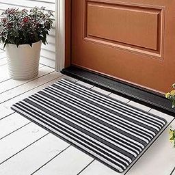 Obsessions Anti Skid Polyester Outdoor Mat, (L) 60 x (W) 40 cm, L.Grey & D.Grey-image-89