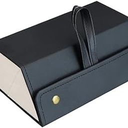Foldable Leather Sunglasses Travel Organizer Case Eyeglasses Storage Box for Protective Glasses Multiple Hanging Eyewear Holder Display-picture-9