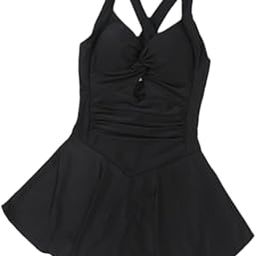™ Women Swimsuit Trendy Comfortable Beachwear High Waist Crisscross Swim Dress XL | Swimwear | Womens Clothing-image-52
