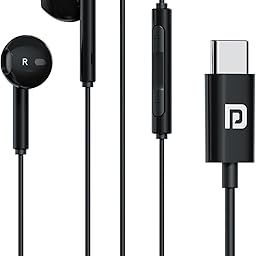 Portronics Conch Theta C in Ear Type C Wired Earphones with in Line HD Mic, Powerful Audio, 14.2mm Driver, Unique Earbuds Design, TPE Anti Tangle Wire, in line Controls, Wide Compatibility(Black)-18