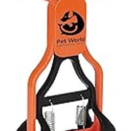 Pet World Pet Poop Scooper with Handle | Pet Waste Potty Picker | Suitable for Any Pet | in Small Size | with Comfortable Handle | Portable and Durable for Use | Orange Colour |-image-76